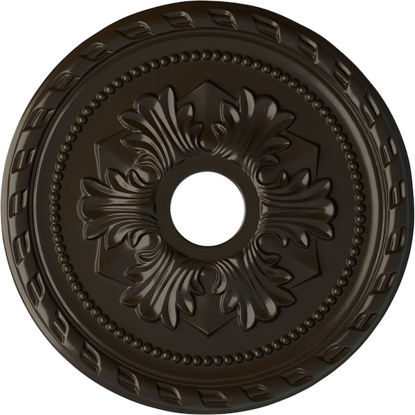 Ekena Millwork Palmetto Ceiling Medallion (Fits Canopies up to 5"), 20 7/8"OD x 3 5/8"ID x 1 5/8"P, Stone Hearth CM20PMSHF - main